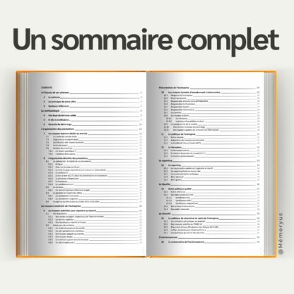 Sommaire complet mémoire technique imprimerie.