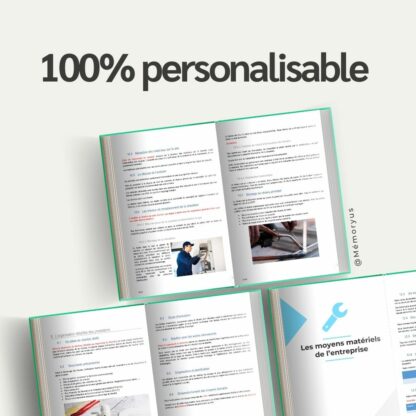 Document personnalisable illustré plomberie et chauffage sanitaire.